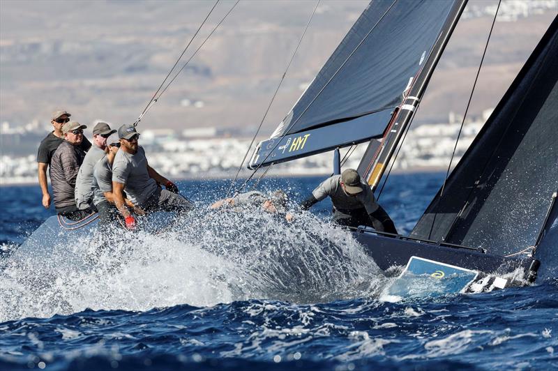 Charisma's tactician Ray Davies negotiates today's stubborn, lumpy sea on day 1 of the RC44 Calero Marinas Cup photo copyright Martinez Studio / RC44 Class taken at  and featuring the RC44 class