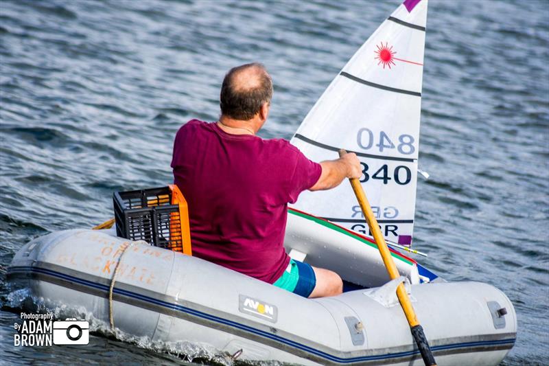 Even the National Champion had his boat rescued during the RC Laser TT at Ardleigh photo copyright Adam Brown taken at Ardleigh Sailing Club and featuring the RC Laser class
