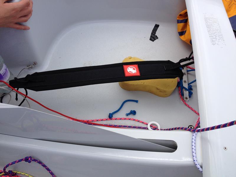 How to make your RS200 toe straps comfortable - photo © Rooster Sailing