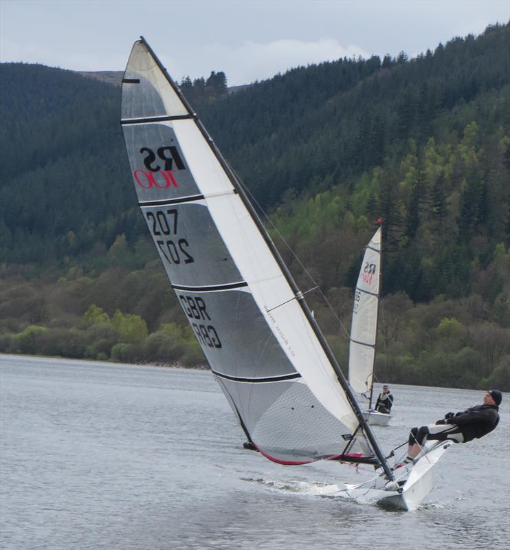 Mike Cowan during the Great North Asymmetric Challenge at Bassenthwaite photo copyright Mik Chappell taken at Bassenthwaite Sailing Club and featuring the RS100 class