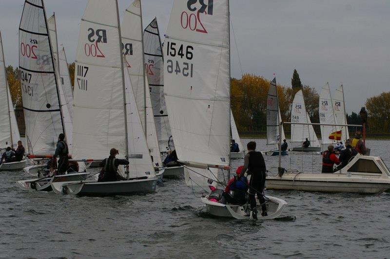 Start sequence during the RS200 Inlands at Island Barn Reservoir SC photo copyright Jim Champ taken at Island Barn Reservoir Sailing Club and featuring the RS200 class