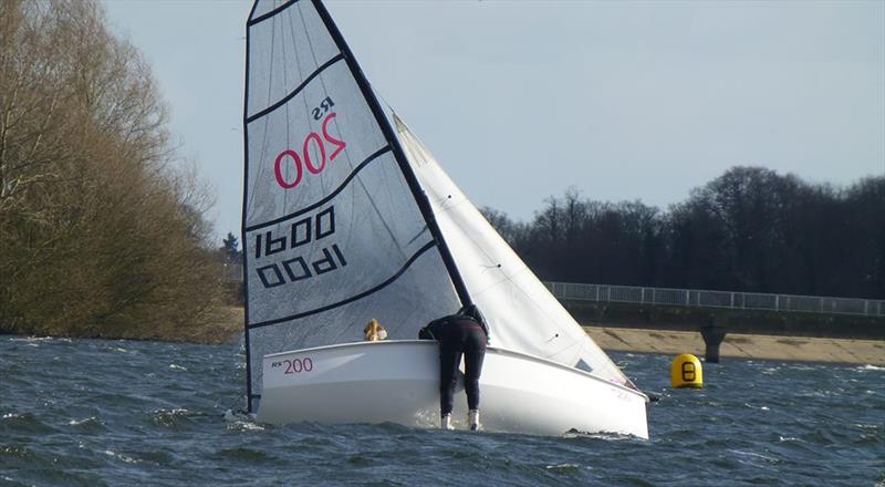`I'll just hang about here for a bit` : Alton Water Frostbite Series day 6 photo copyright Emer Berry taken at Alton Water Sports Centre and featuring the RS200 class