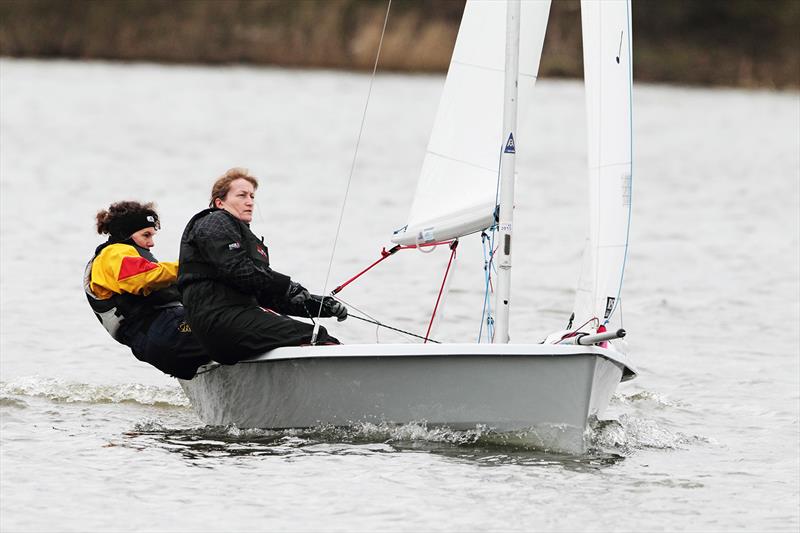 Lou & Cathy on Week 8 of the Tipsy Icicle Series at Leigh & Lowton photo copyright Paul Hargreaves taken at Leigh & Lowton Sailing Club and featuring the RS200 class