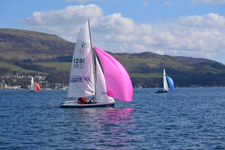 Pink and blue during the JPWatersports RS200 Scottish Tour at Largs photo copyright Stuart Moss taken at Largs Sailing Club and featuring the RS200 class