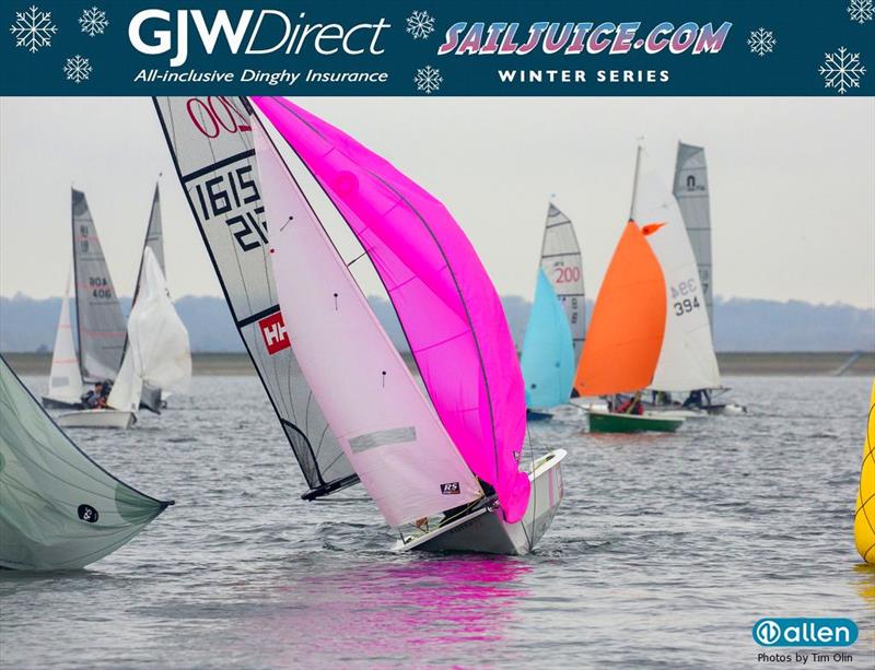 Matt Mee and Emma Norris win the GJW Direct SailJuice Winter Series Datchet Flyer photo copyright Tim Olin / www.olinphoto.co.uk taken at Datchet Water Sailing Club and featuring the RS200 class