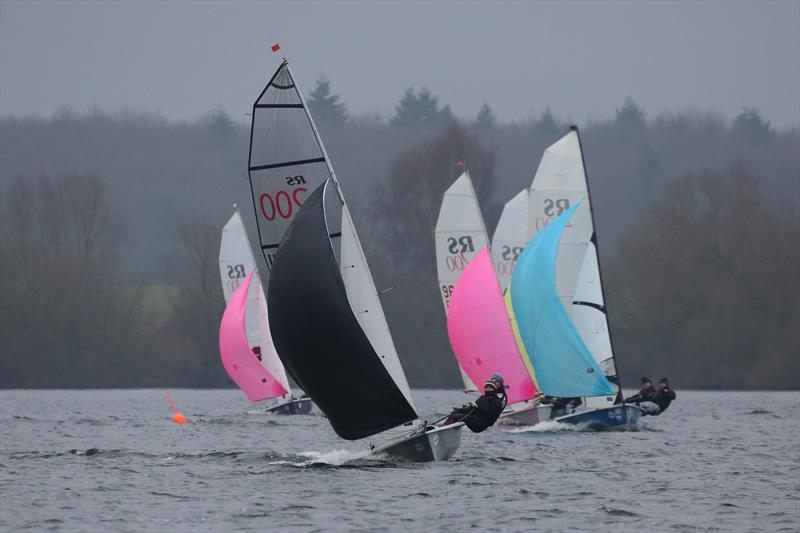 Close reaching for the asymmetrics on day 5 of the Fox's Marine & Country Alton Water Frostbite Series photo copyright Tim Bees taken at Alton Water Sports Centre and featuring the RS200 class