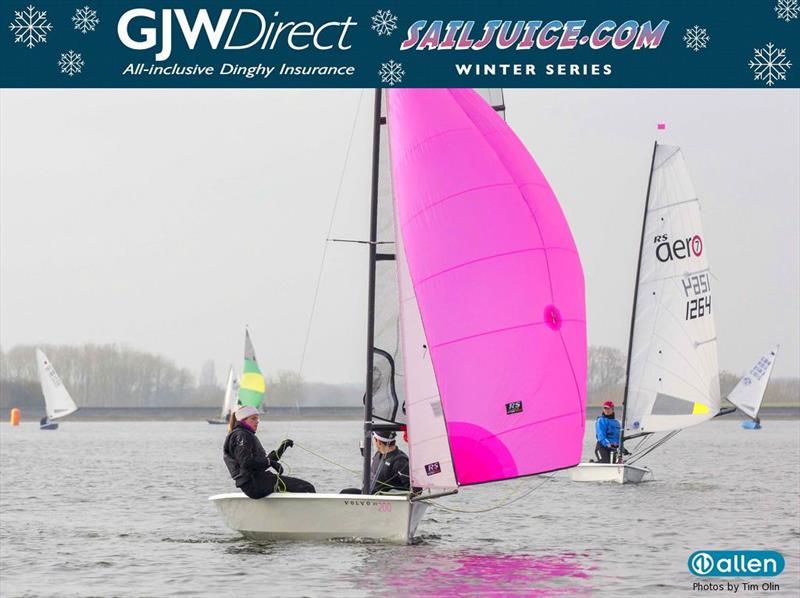 Matt Mee and Emma Norris during the GJW Direct SailJuice Winter Series Oxford Blue photo copyright Tim Olin / www.olinphoto.co.uk taken at Oxford Sailing Club and featuring the RS200 class