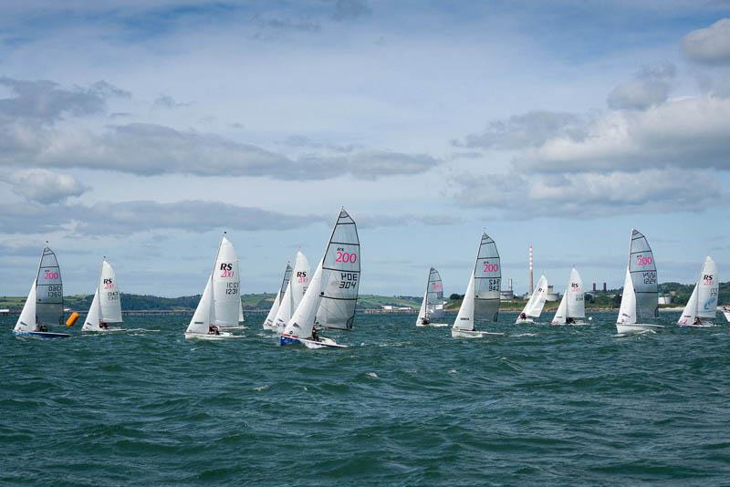 Just after start on Friday's windy race during the RS200 Irish National Championship at Cork Dinghy Fest 2017 photo copyright Robert Bateman taken at Royal Cork Yacht Club and featuring the RS200 class