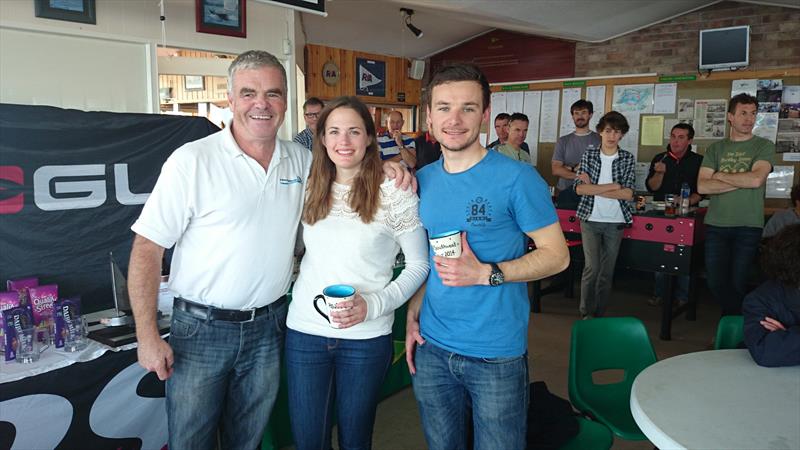 (l-r) Pete Vincent, Emma Norris & Matt Mee photo copyright RS200 Class Association taken at Tenby Sailing Club and featuring the RS200 class