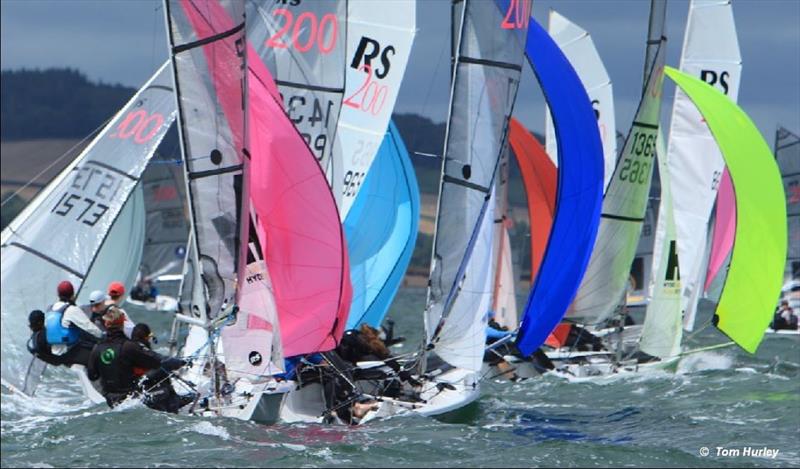 Big fleet RS200 action photo copyright TomHurley taken at Hayling Island Sailing Club and featuring the RS200 class