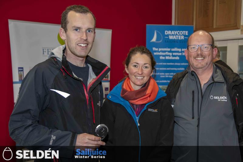 Seldén SailJuice Winter Series: James Williams and Sarah Tuppen win the Seldén sticker competition during the Fernhurst Books Draycote Dash photo copyright Tim Olin / www.olinphoto.co.uk taken at Draycote Water Sailing Club and featuring the RS200 class