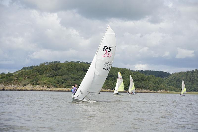Solway YC Cadet Week - Katie Harris and Sally Mackay going well photo copyright Finlay Train taken at Solway Yacht Club and featuring the RS200 class