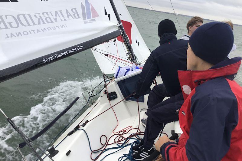 Royal Hospital School's team for the British Keelboat League in action in 2018 photo copyright RHS taken at  and featuring the RS21 class