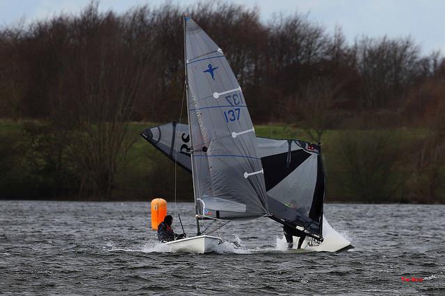 How to turn an RS300 into a windsurfer : Alton Water Frostbite Series day 6 photo copyright Tim Bees taken at Alton Water Sports Centre and featuring the RS300 class