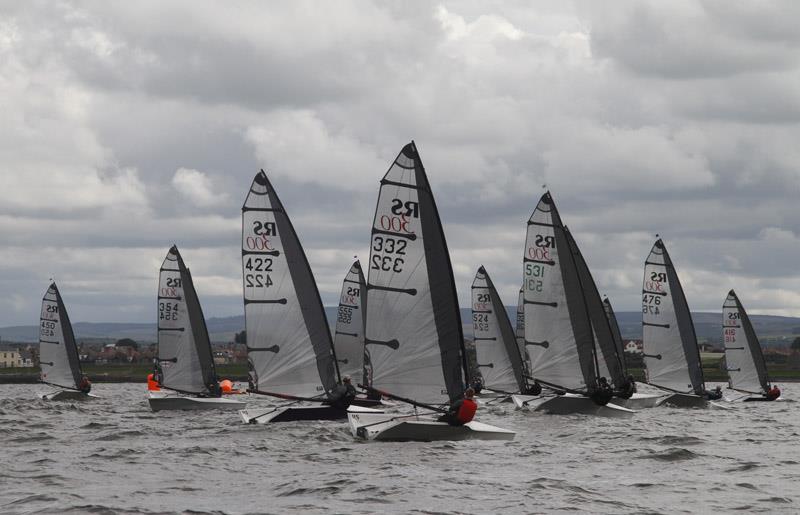 Racing on day 2 of the Volvo Noble Marine RS300 Nationals photo copyright Alan Henderson taken at Prestwick Sailing Club and featuring the RS300 class