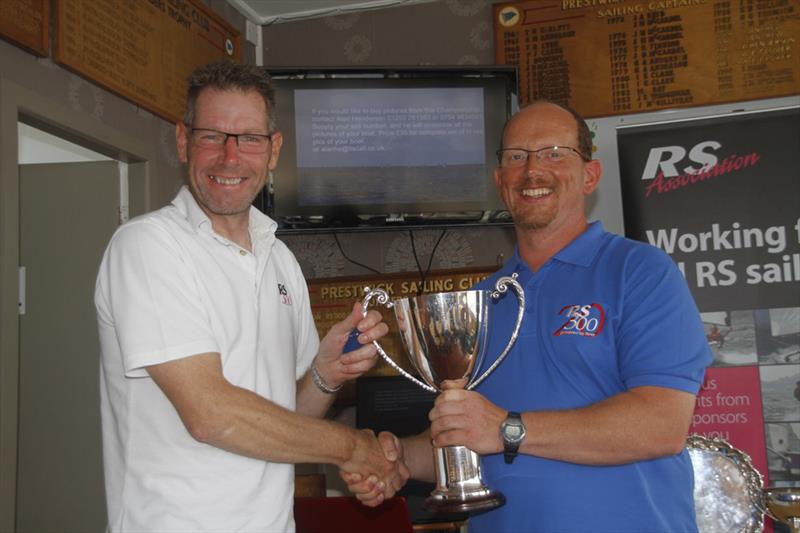 National Champion Steve Bolland during the Volvo Noble Marine RS300 Nationals prize giving photo copyright Alan Henderson taken at Prestwick Sailing Club and featuring the RS300 class