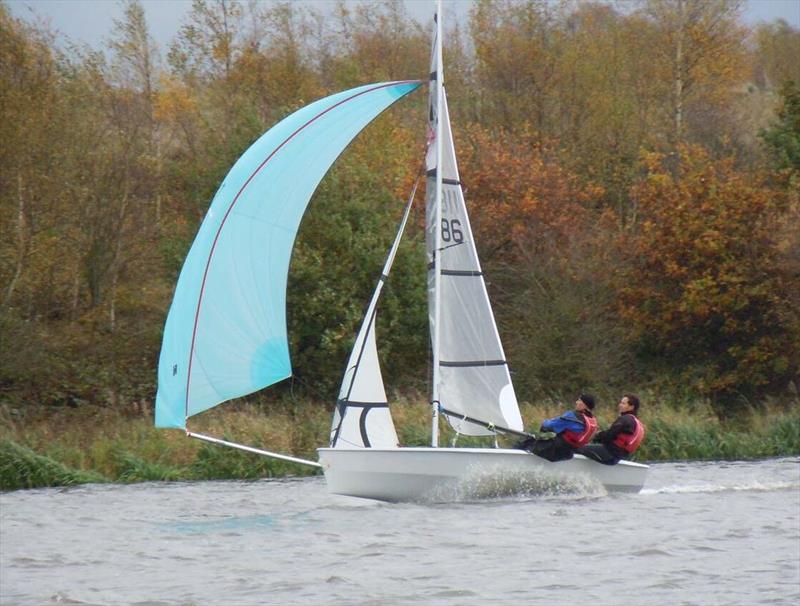 Dave Exley and Nigel Hall  in the Leigh & Lowton Revett Series day 1 photo copyright Paul Allen taken at Leigh & Lowton Sailing Club and featuring the RS400 class