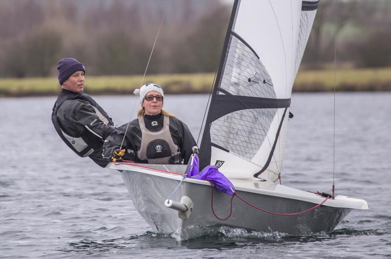 John Parr and Kim Parnham during the Notts County First of Year Charity Race photo copyright David Eberlin taken at Notts County Sailing Club and featuring the RS400 class