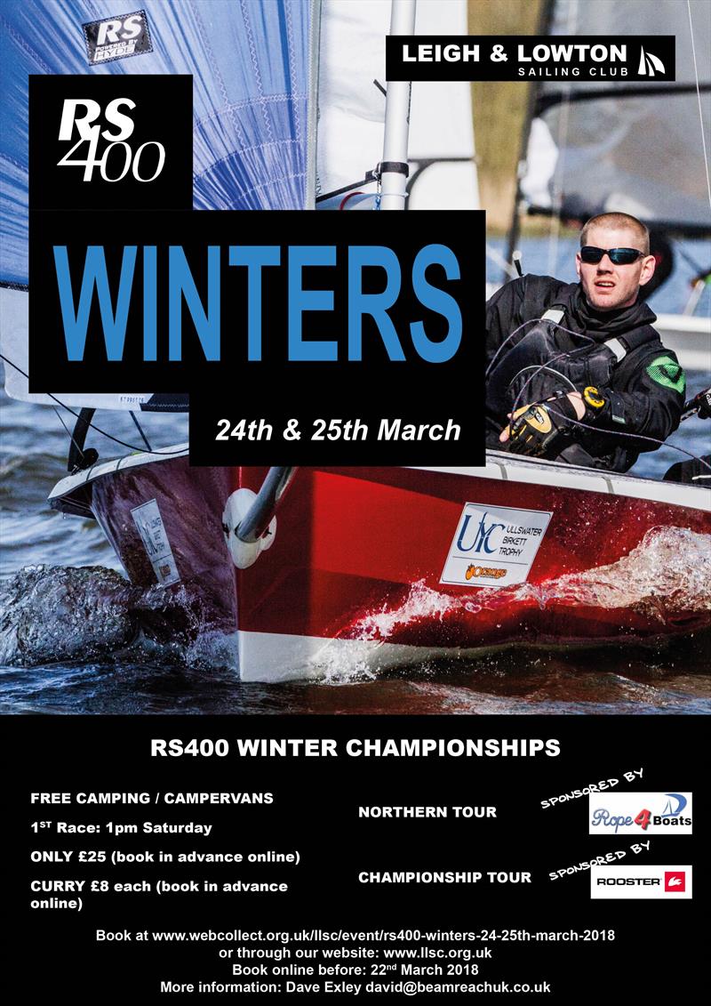 RS400 Winter Championship poster photo copyright RS400 Class taken at Leigh & Lowton Sailing Club and featuring the RS400 class