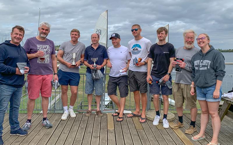 Prize winners in the Notts County RS400 Open photo copyright Moira Hart taken at Notts County Sailing Club and featuring the RS400 class