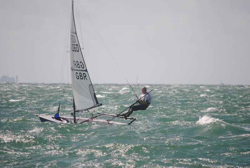 Matt Conner in the Lymington Dinghy Regatta photo copyright Polly Thornton taken at Royal Lymington Yacht Club and featuring the RS700 class