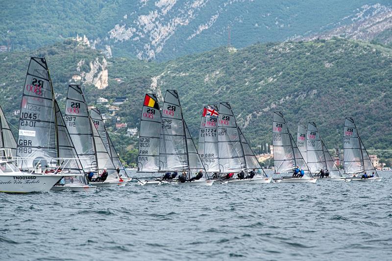 Startline on RS800 Europeans at Lake Garda, Italy day 4 photo copyright Emilio Sabtinelli taken at Circolo Vela Torbole and featuring the RS800 class