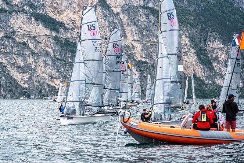 Startline action on RS800 Europeans at Lake Garda, Italy day 4 photo copyright Emilio Sabtinelli taken at Circolo Vela Torbole and featuring the RS800 class