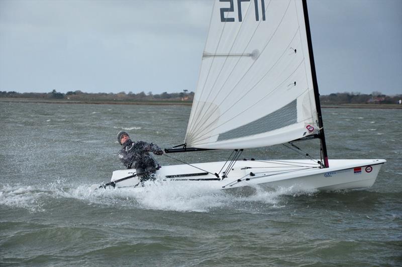 Peter Barton going for a blast on day 6 of the Lymington Town SC Perisher Series photo copyright Nigel Brooke taken at Lymington Town Sailing Club and featuring the  class
