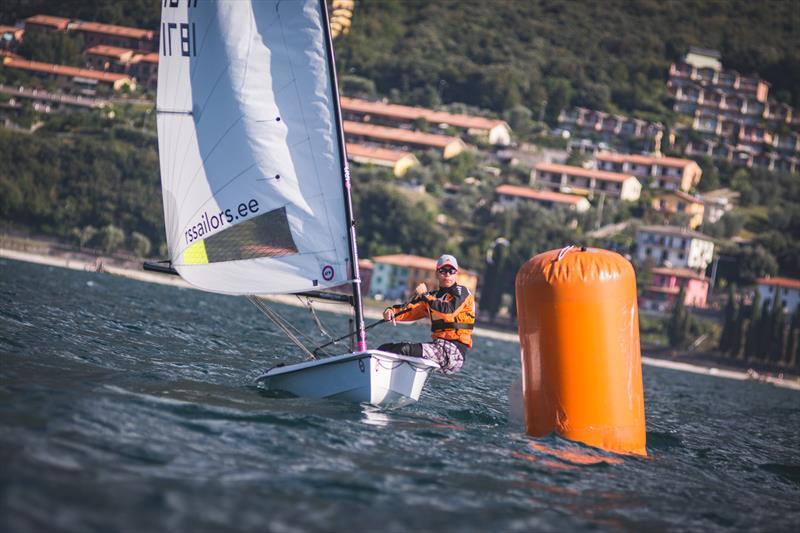 Kristo Ounap of Estonia on day 2 of the RS Aerocup at Malcesine, Lake Garda photo copyright SBG Films taken at Fraglia Vela Malcesine and featuring the  class