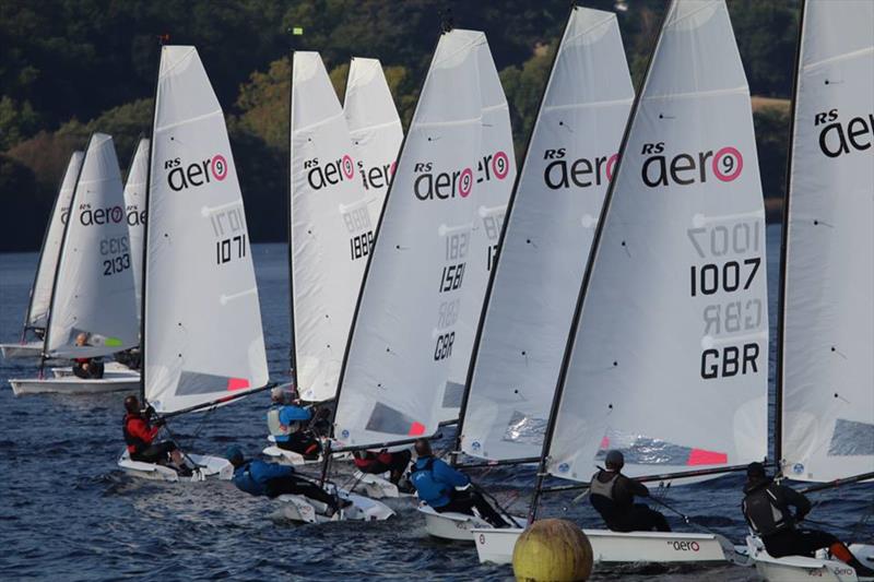 Tight racing for 41 boats at the Magic Marine RS Aero Inland Championships at Chelmarsh photo copyright Terry Gumbley taken at Chelmarsh Sailing Club and featuring the  class