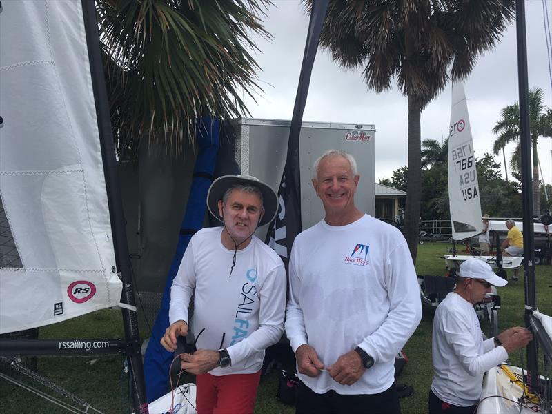 Marc Jacobi (left) and Gregory Popp (right) during the RS Aero Mid-Winters at Palm Beach, Florida photo copyright Karl Thorne taken at Palm Beach Sailing Club, Florida and featuring the  class