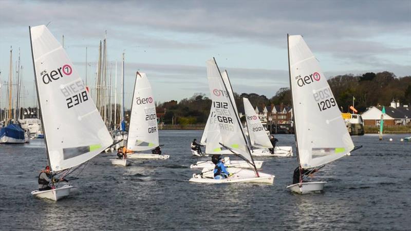 2017 RS Aero Christmas Stadium Racing photo copyright Richard Russell taken at Lymington Town Sailing Club and featuring the  class