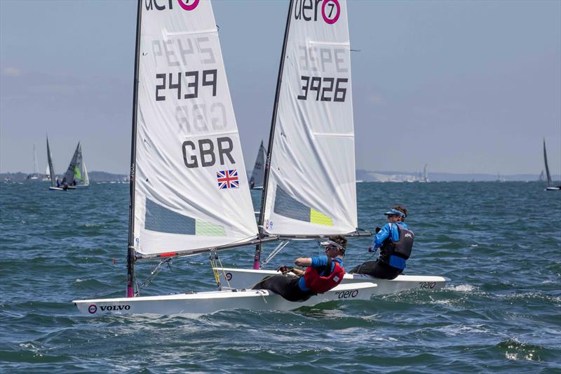 LTSC's Tim Hire ahead in the Aero fleet at the 2022 Lymington Dinghy Regatta photo copyright Tim Olin / www.olinphoto.co.uk taken at Royal Lymington Yacht Club and featuring the  class