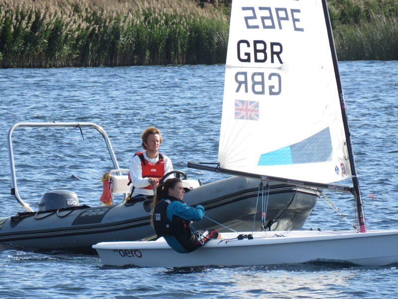 Francesca Murphy wins the 5 fleets at the RS Aero UK Womens Championship and Coaching at Bowmoor photo copyright Stephen Tanner taken at Bowmoor Sailing Club and featuring the  class