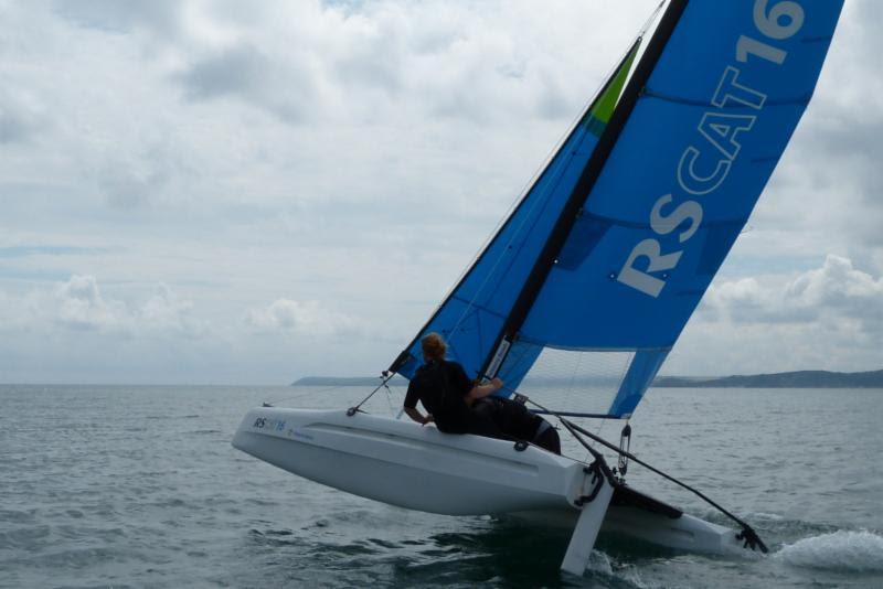 New RS CAT16s join active fleet of dinghies in Cornwall photo copyright Polkerris Beach taken at  and featuring the RS CAT16 class