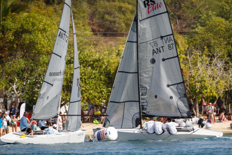 Racing action close to the shore can be enjoyed by all in the Nonsuch Bay RS Elite Challenge photo copyright Paul Wyeth / www.pwpictures.com taken at Antigua Yacht Club and featuring the RS Elite class
