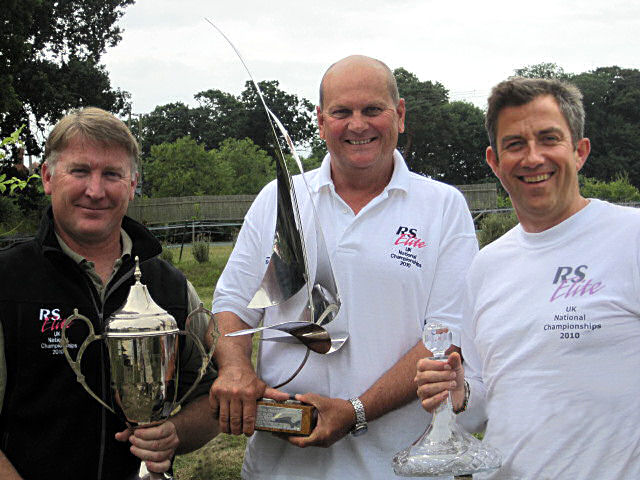 2010 RS Elite Champions (l to r) Andrew Cape, Crauford McKeon and Rupert photo copyright Martin Wadhams taken at Royal Lymington Yacht Club and featuring the RS Elite class