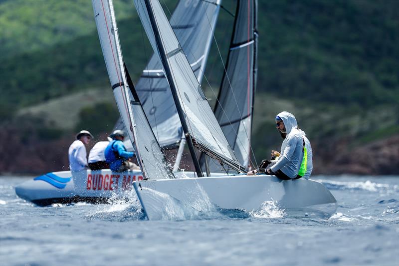 Justin Scott's Donna (USA) and Robbie Ferron's Team Budget Marine Oozlumbird (SMX) - Antigua Sailing Week photo copyright Paul Wyeth / pwpictures.com taken at Antigua Yacht Club and featuring the RS Elite class