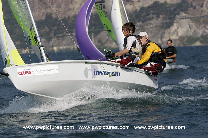 Action from the RS Feva worlds on Lake Garda