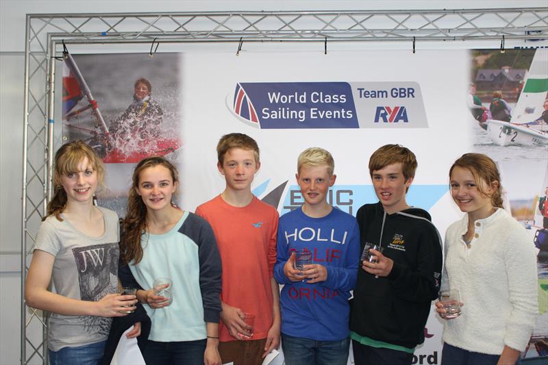 The RS Tera Assoc team come third in the Junior fleet of the RYA Eric Twiname Youth and Junior Team Racing Championships 2014 - photo © Paul Wyeth / RYA