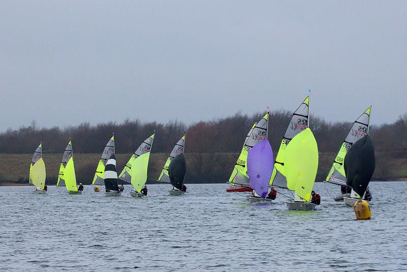 Close racing for the Fevas on day 3 of the Alton Water Frostbite Series photo copyright Tim Bees taken at Alton Water Sports Centre and featuring the RS Feva class