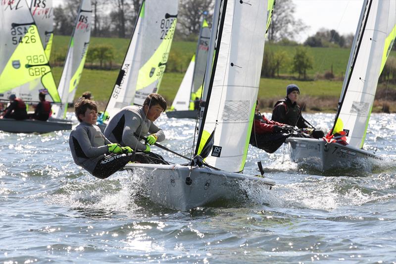 RS Fevas in action photo copyright Peter Newton taken at Northampton Sailing Club and featuring the RS Feva class