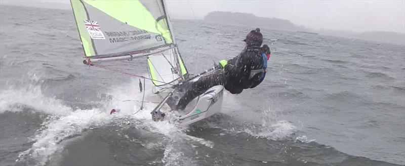 Big winds for the RS Feva SW Training at Chew Valley Lake photo copyright Bex Partridge taken at Chew Valley Lake Sailing Club and featuring the RS Feva class
