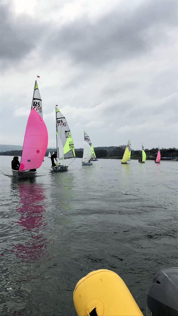 RS Feva South West Open Training at Chew Valley Lake photo copyright James Dowrick taken at Chew Valley Lake Sailing Club and featuring the RS Feva class