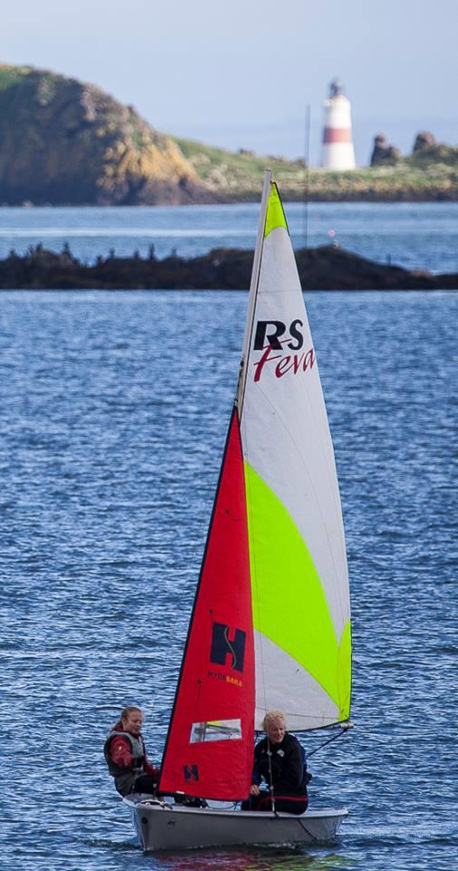 Team Higgins Feva sailing during the Bart's Bash race at Dalgety Bay Sailing Club photo copyright Ruby Rennie taken at Dalgety Bay Sailing Club and featuring the RS Feva class