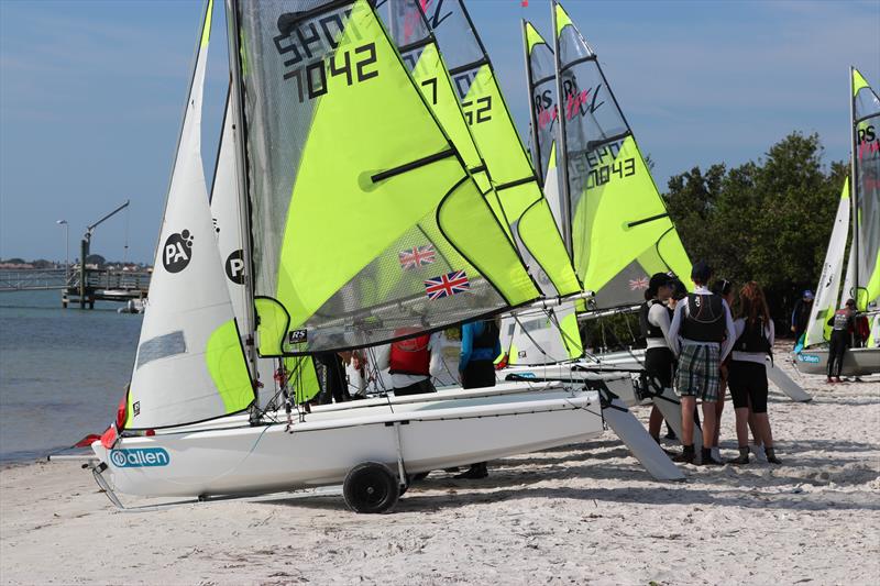 All set in Clearwater, Florida ahead of the 2018 PA Consulting RS Feva Worlds photo copyright Jon Partridge taken at Clearwater Community Sailing Center and featuring the RS Feva class