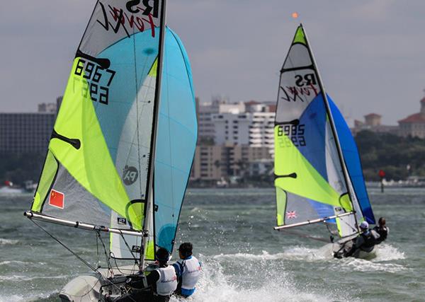 RS Feva World Championship 2018 day 4 photo copyright RS Feva Class Association taken at Clearwater Community Sailing Center and featuring the RS Feva class