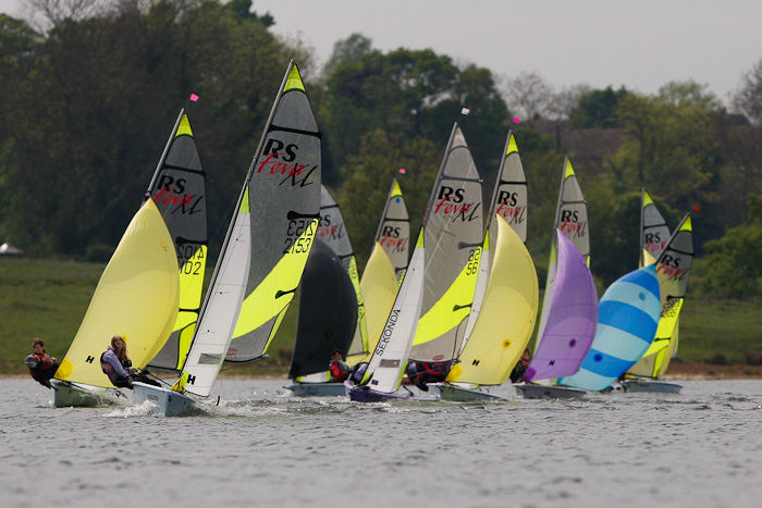 Racing in the 2011 RYA Eric Twiname Championships photo copyright Paul Wyeth / RYA taken at Rutland Sailing Club and featuring the RS Feva class