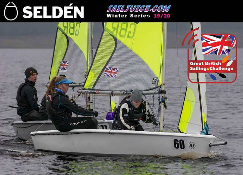 Beth Miller & Tilda Brayshay during the Yorkshire Dales Brass Monkey - Seldén Sailjuice Winter Series Round 3 photo copyright Tim Olin / www.olinphoto.co.uk taken at Yorkshire Dales Sailing Club and featuring the RS Feva class