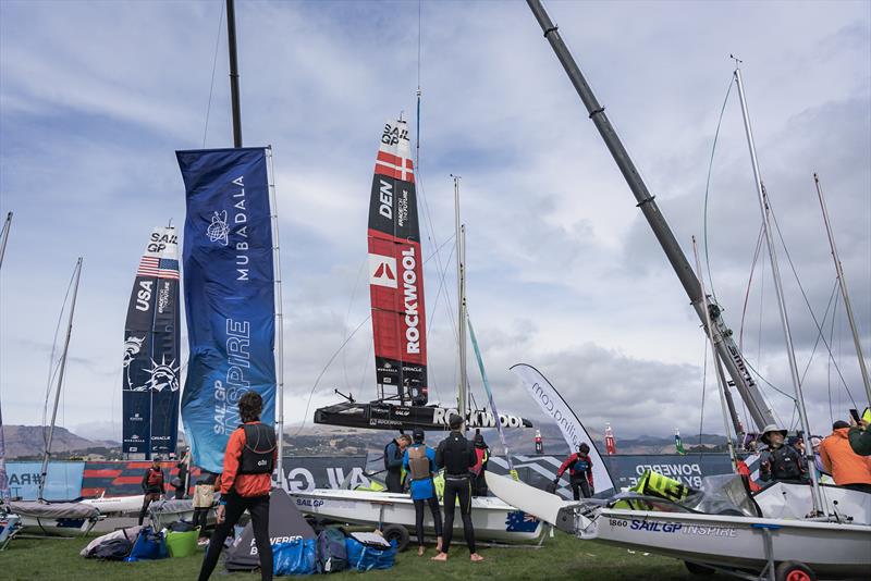 RS Fevas alongside the F50s in the SailGP Inspire program - Lyttelton - March 23, 2024 - photo © Justin Mitchell